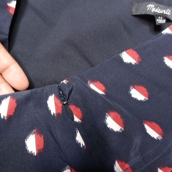 Madewell Silk Skyline Skirt in ikat Dot - Picture 7 of 8